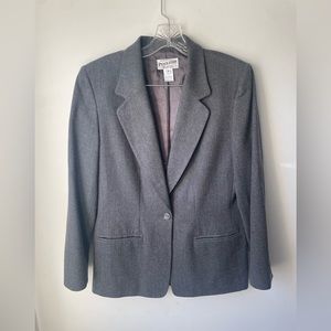 Pendleton 100% Wool Grey Business Casual Fall Winter Blazer Jacket size 8
